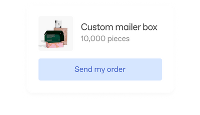 Streamlined production order interface