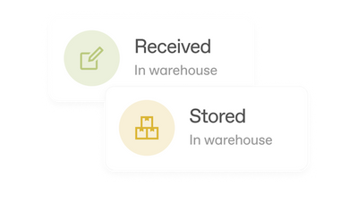 Warehouse status indicators